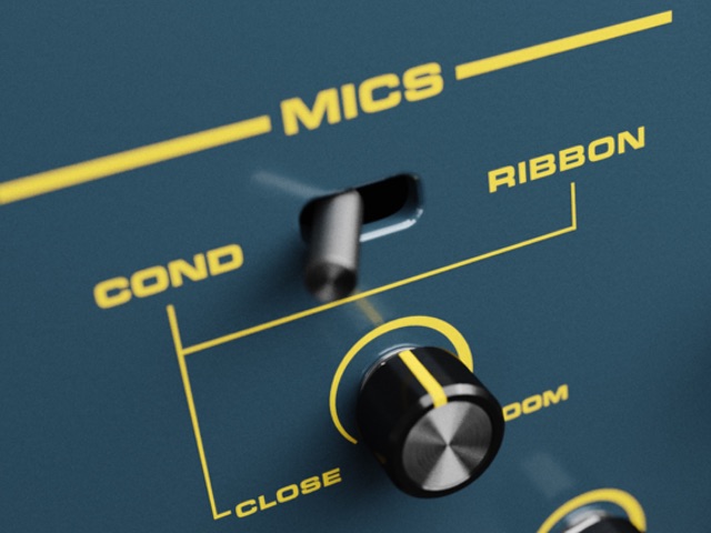Close-up of the front panel of Hand Clap Studio