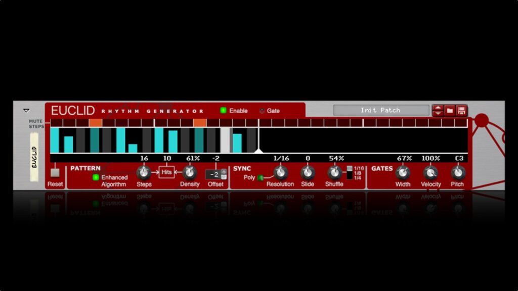 Euclid Rhythm Generator interface