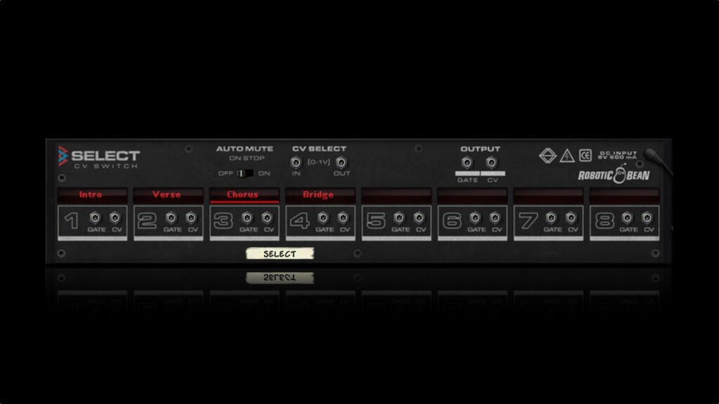 Select CV Switch – back panel