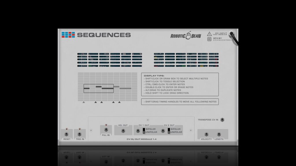Sequences – back panel