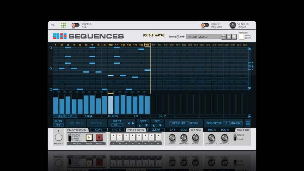 Sequences – front panel