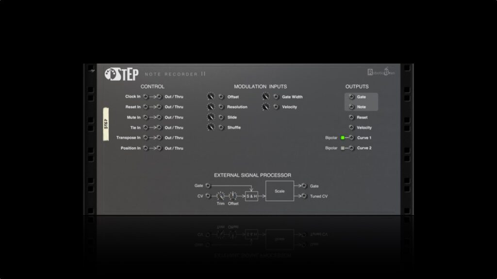 Step Note Recorder – back panel